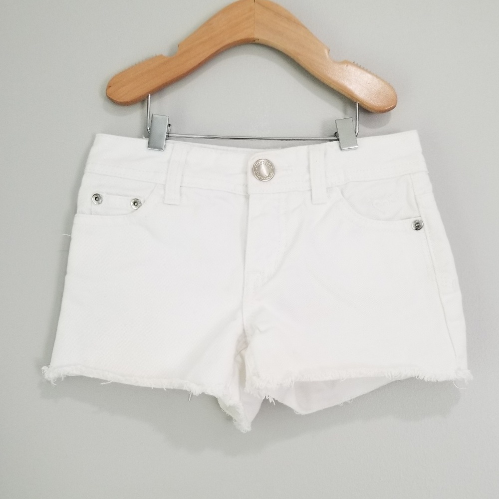 NWOT Justice Girls Premium White Denim Shorts